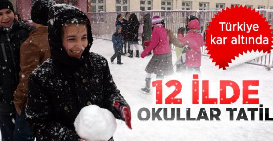 12 İlde Okullar Tatil Edildi 