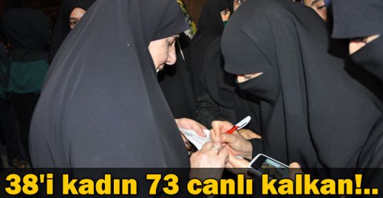 38'i kadın 73 canlı kalkan!..