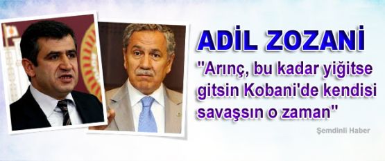 Adil Zozani'den Bülent Arınç'a sert yanıt!