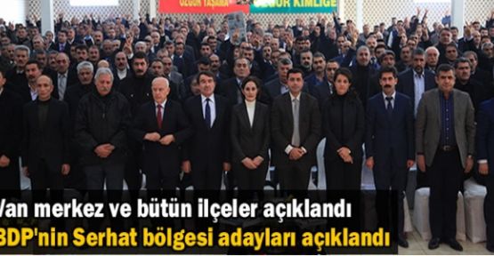 BDP'nin Serhat bölgesi adayları açıklandı