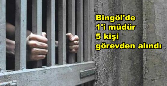 Bingöl'de 1'i müdür 5 kişi görevden alındı