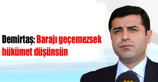 Demirtaş: Barajı geçemezsek hükümet düşünsün