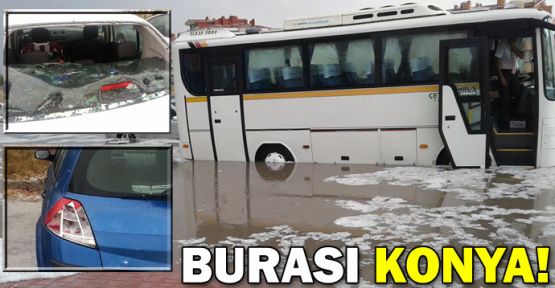 Dolu Konya'yı beyaza bürüdü