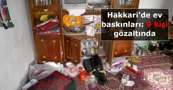 Hakkari'de 9 kişi gözaltına alındı