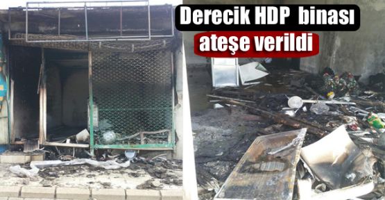 HDP Derecik Belde binası ateşe verildi