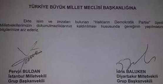 HDP dokunulmazlıkların kaldırılması için başvurdu