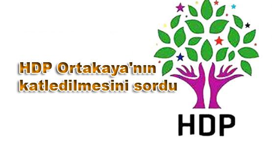 HDP Ortakaya'nın katledilmesini sordu