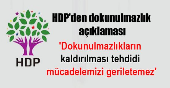 HDP'den dokunulmazlık açıklaması 