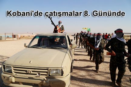 Kobani'de çatışmalar 8. Gününde