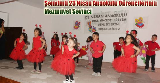 Şemdinli 23 Nisan Anaokulu Öğrencilerinin  Mezuniyet Sevinci