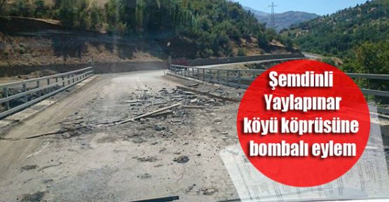 Şemdinli Yaylapınar köyü köprüsüne bombalı eylem