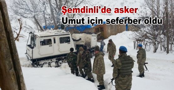 Şemdinli'de asker Umut için seferber oldu