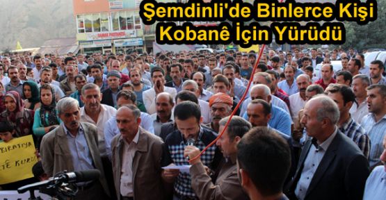 Şemdinli'de Binlerce Kişi Kobanê İçin Yürüdü