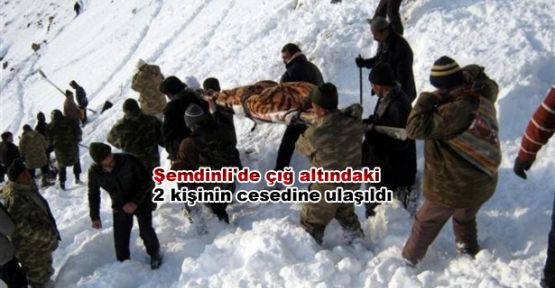 Şemdinli'de çığ altındaki 2 kişinin cesedine ulaşıldı