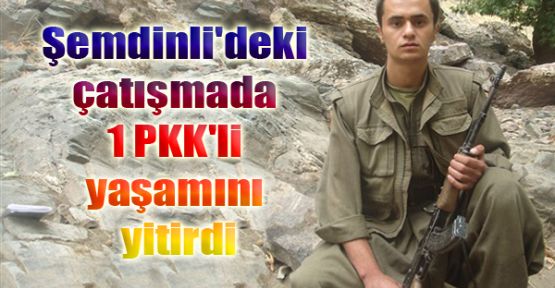 Şemdinli'deki çatışmada 1 PKK'li yaşamını yitirdi