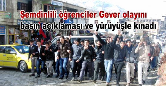 Şemdinlili öğrenciler Gever olayını kınadı