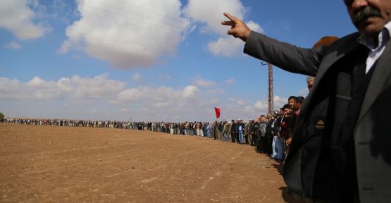 Sınırda Kobani Günü eylemleri başladı