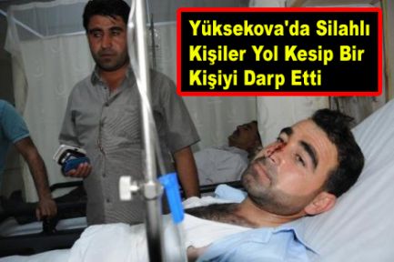 Yüksekova'da Silahlı Kişiler Yol Kesip Bir Kişiyi Darp Etti