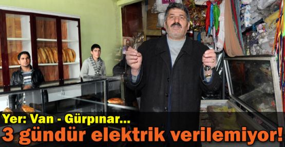 Van Gürpınar'a 3 gündür elektrik verilemiyor!