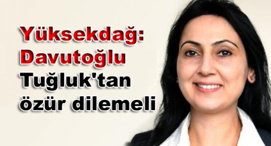 Yüksekdağ: Davutoğlu Tuğluk'tan özür dilemeli