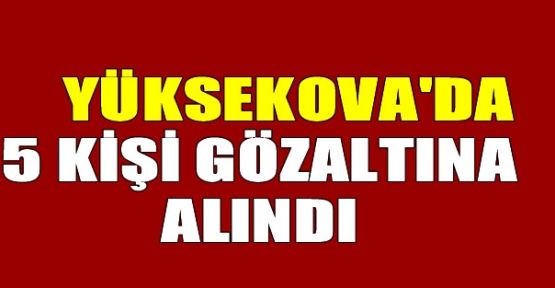 Yüksekova’da 5 Kişi Gözaltına Alındı