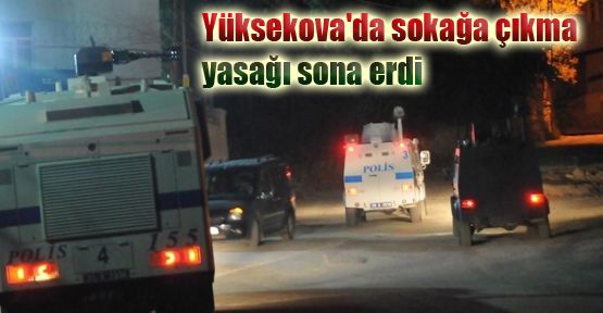 Yüksekova'da sokağa çıkma yasağı sona erdi