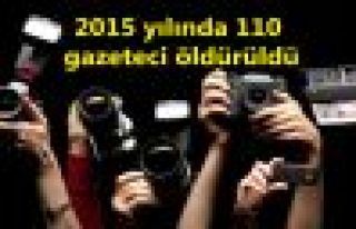 2015 yılında 110 gazeteci öldürüldü