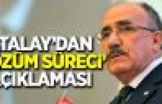 Beşir Atalay'dan çözüm süreci açıklaması